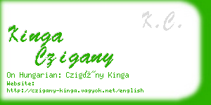 kinga czigany business card